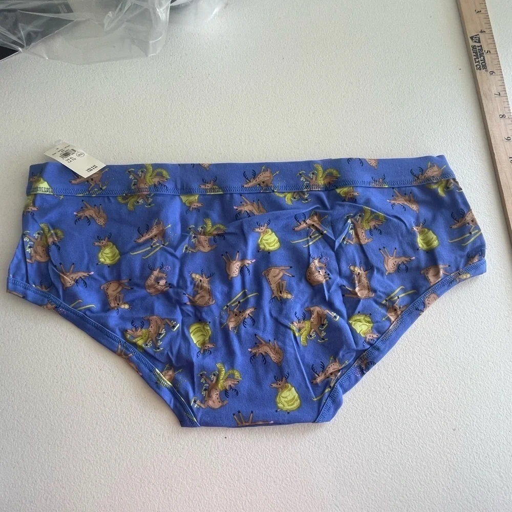 Aerie nwt blue reindeer games boy brief winter holiday panties